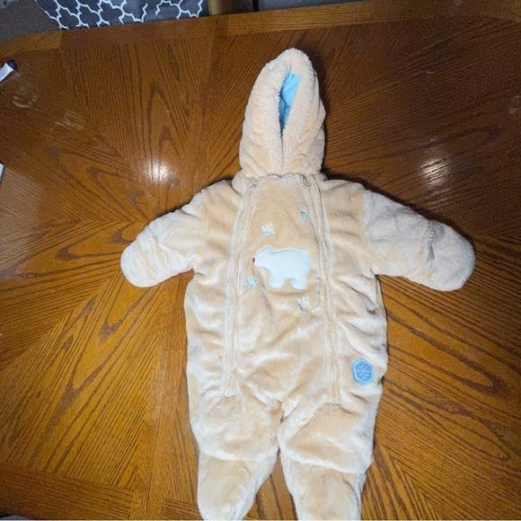 CARTER'S Carters Baby Boy Snowsuit beige  Size 3-6M - Picture 2 of 11